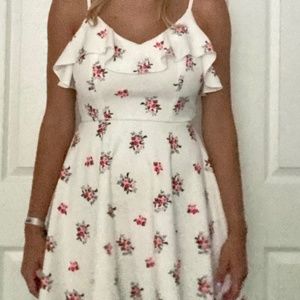 Trixxi Ivory Floral Strappy Dress